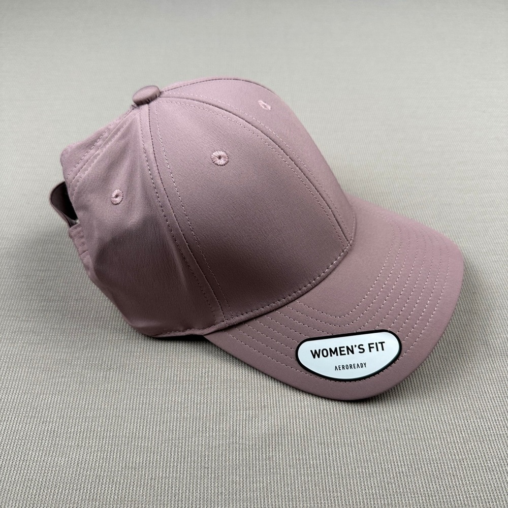 Adidas Womens Backless Hat Wonder Oxide Purple AEROREADY Ponytail Cap 5155021 - Picture 2 of 5